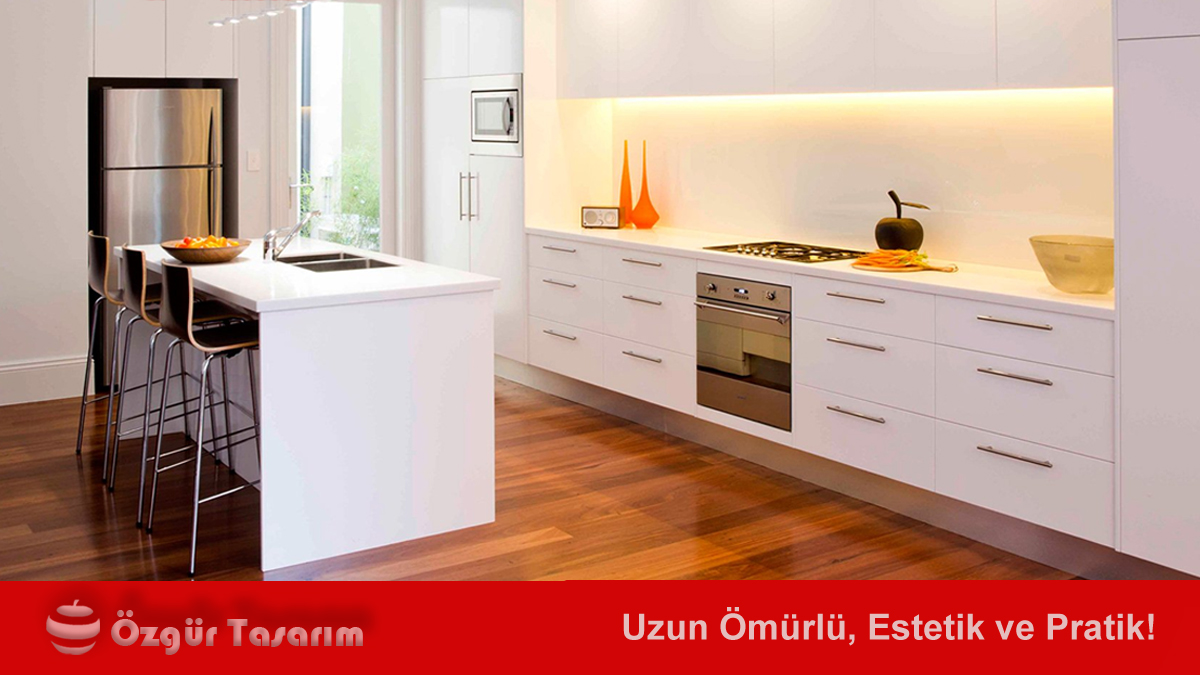 Mutfaklarınız için akrilik tezgah.