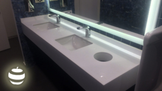 ALttah yapıştırma seramik lavabolu wc tezgahları