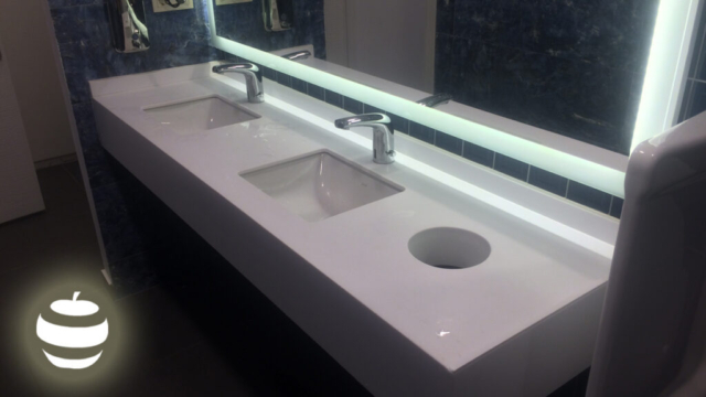 ALttah yapıştırma seramik lavabolu wc tezgahları