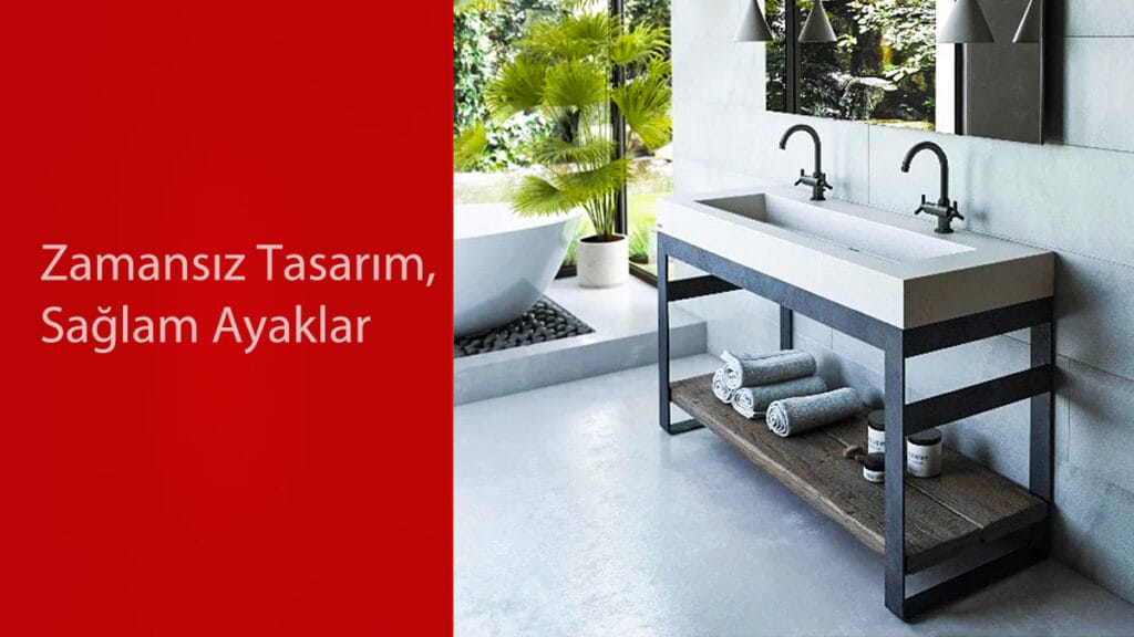 Şık ve dayanıklı ayaklı lavabo modeli