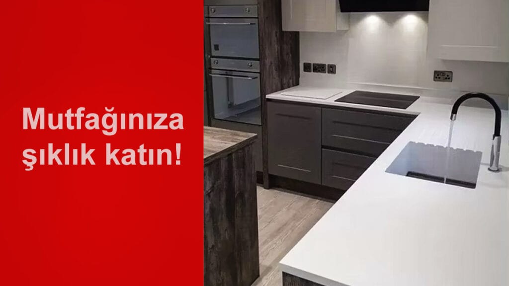 Modern mutfaklar için DuPont Corian tezgah modeli – estetik ve fonksiyonel